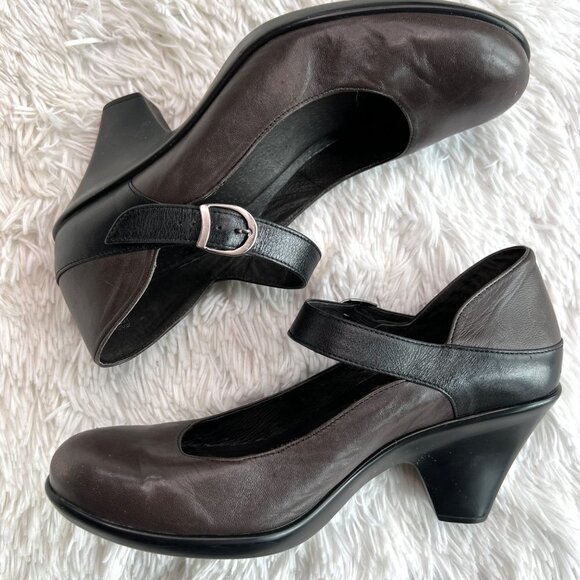 Dromedaris Nadia Mary Jane Mink Brown and Black Size 10.5 - Picture 2 of 10